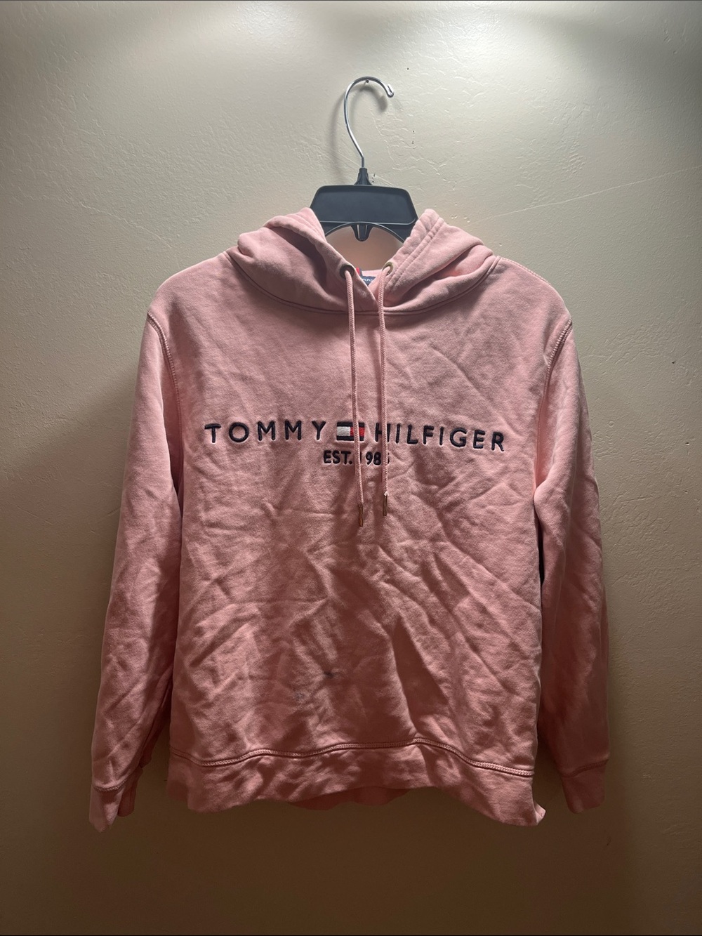 Tommy Hilfiger Pink Logo Crewneck Hoodie